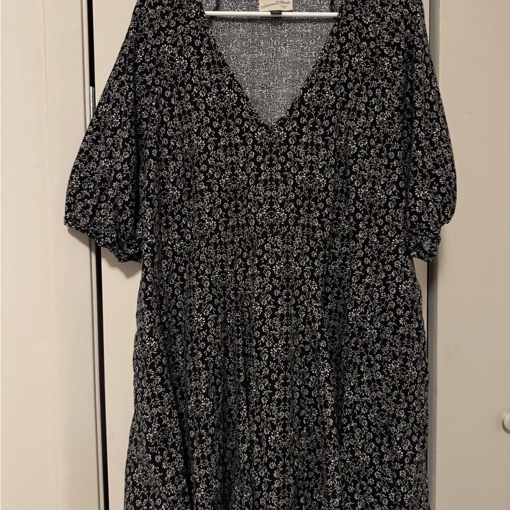 Universal Thread Black and White Patterned Dress